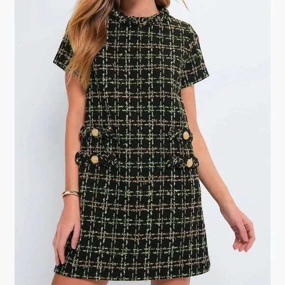 Tuckernuck Jackie Dress Holly Tinsel Tweed Women’s Size Medium NWOT - Picture 6 of 6